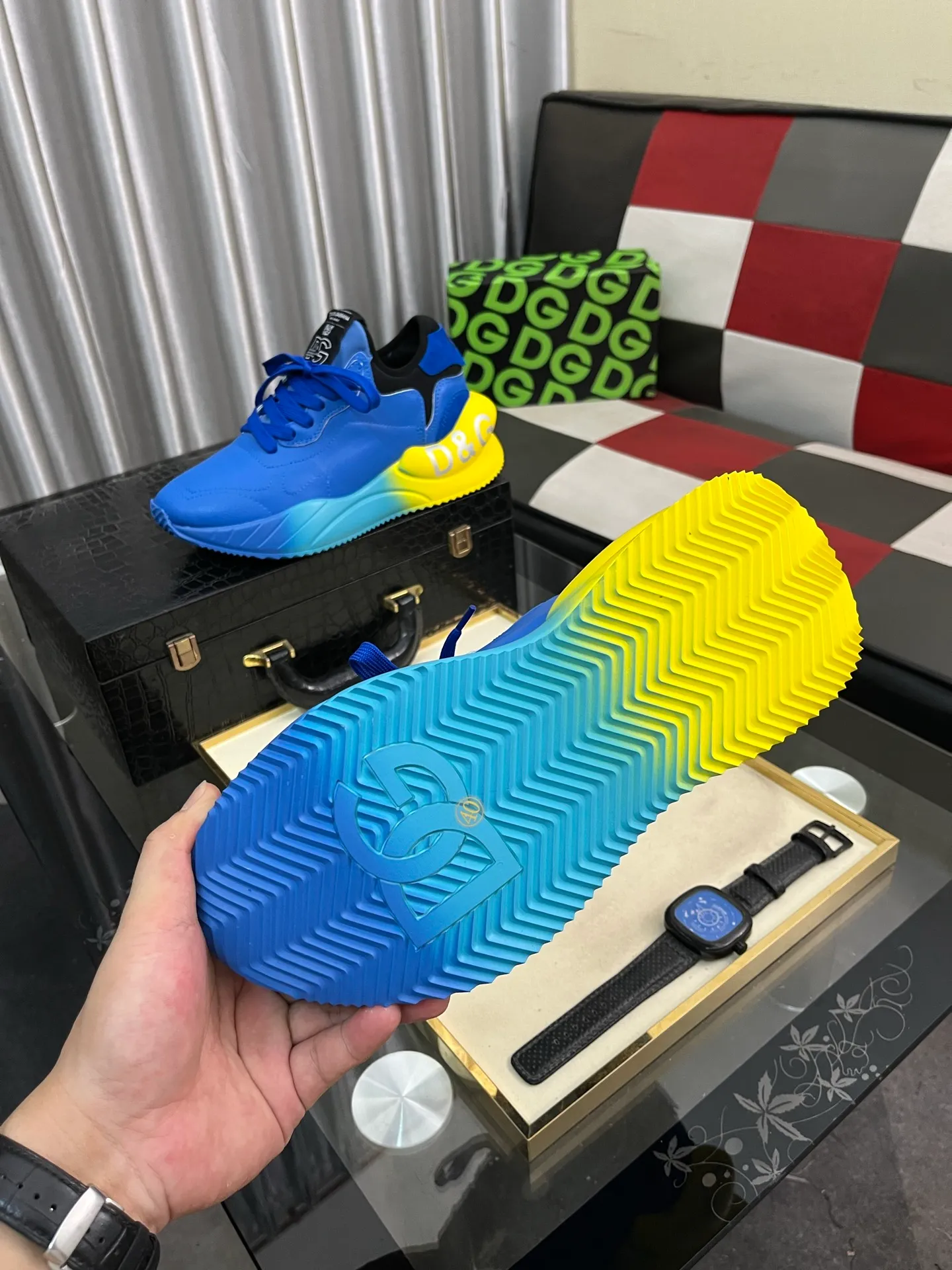 Men's shoes 💰540⌚️⌚️【DG～】Couple casual shoes 2025z cabinet simultaneous sale 🔶Size: 35-46#️⃣The upper is made of multi-material splicing ➕Mesh lining, comfortable and breathable, sole: original comfortable and wear-resistant outsole, ⚠️The real thing📱Photographed🎬The real thing is better📢📢📢